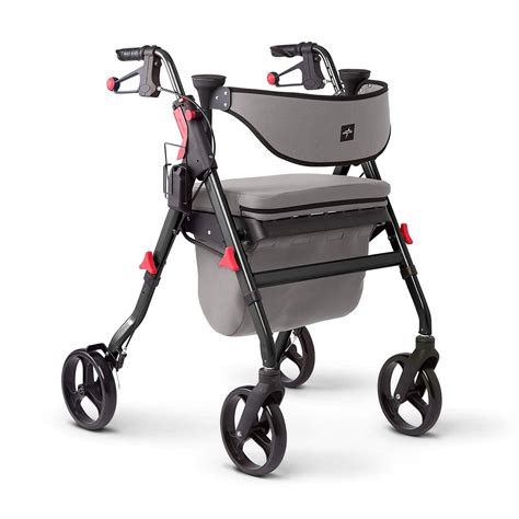 Medline Premium Empower Rollator Walker With Microban Antimicrobial