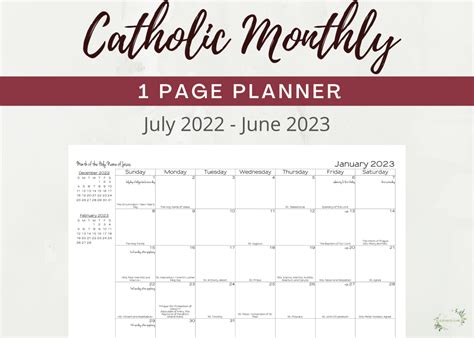 Catholic Liturgical Calendar 2023 Pdf Printable Calendar 2023