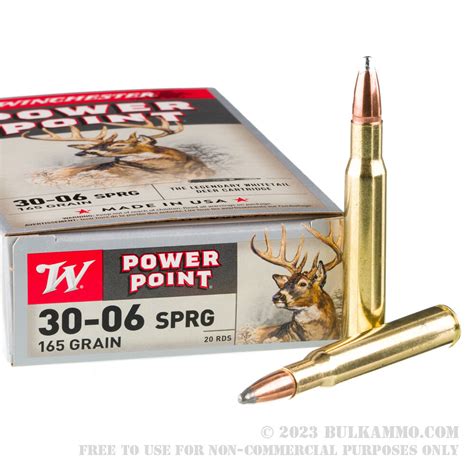 20 Rounds Of Bulk 30 06 Springfield Ammo By Winchester 165gr Psp