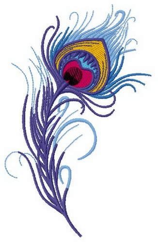 peacock feather embroidery design 2