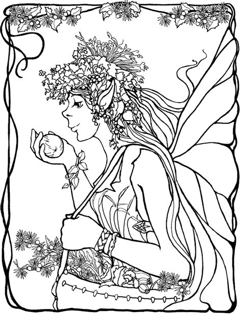 Free printable detailed fairy coloring pages. Detailed Fairy Coloring Pages - GetColoringPages.com