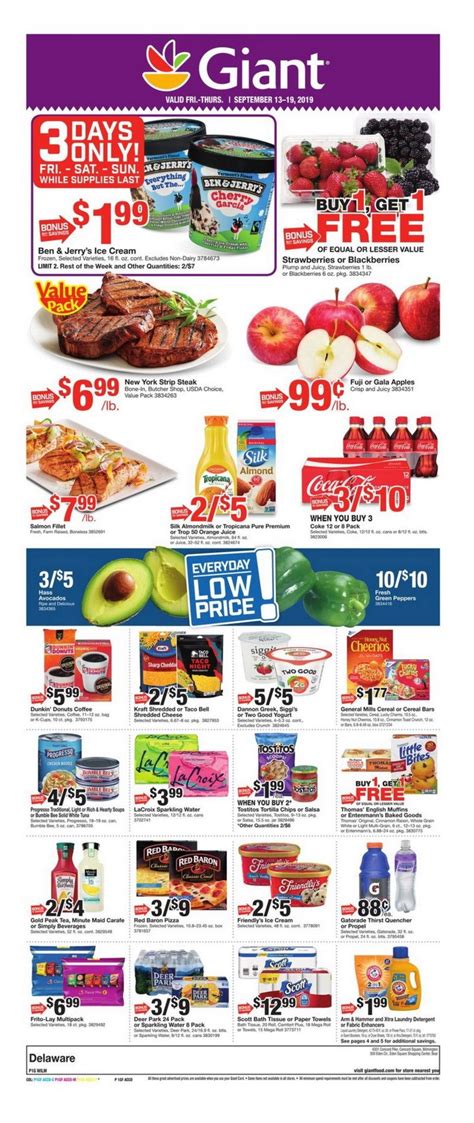 Productive, energetic and excellent company. Giant Food Weekly Ad Sep 13 - Sep 19, 2019