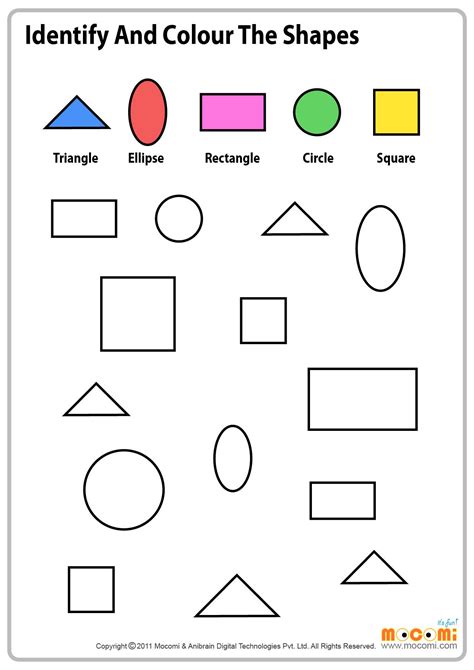 Color By Shape Printable