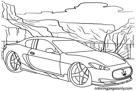 Maserati Gt Sport Color Page Free Printable Coloring Pages