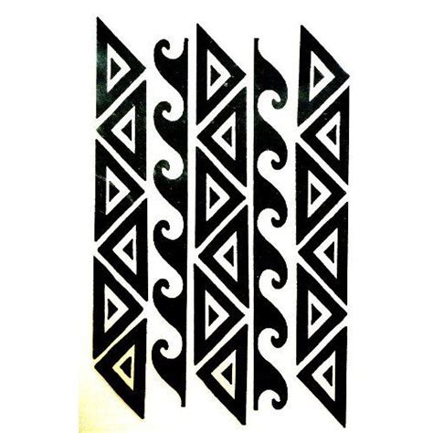 Hawaiian Polynesian Waves Band Maori Tattoo Designs Polynesian