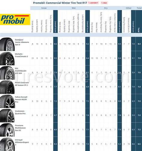 Promobil Commercial Winter Tire Test R17 2024 Tire Professional Test