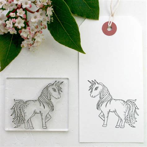 Unicorn Clear Rubber Stamp By Little Stamp Store