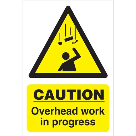 Caution Overhead Works In Progress Signs Hazard Workplace Safety Signs