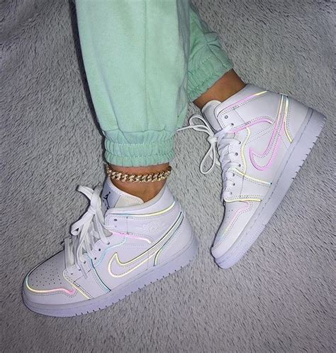 Nike Air Jordans White Sneakers Fashion Girls Shoes
