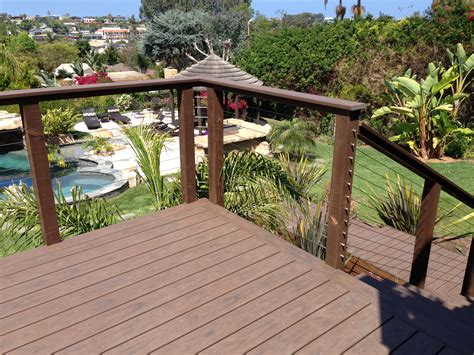 Wooden Cable Railing Posts San Diego Cable Railings