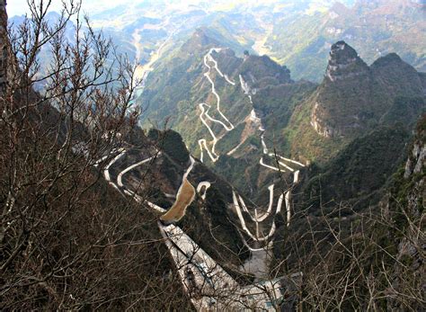 Tianmen Mountain Road China Heaven Linking Avenue Is Considered One