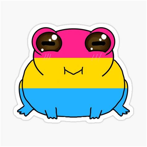 pansexual pride frog sticker by saltyre redbubble