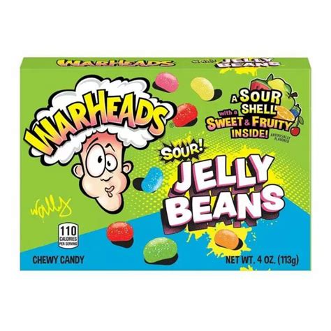 Warheads Sour Jelly Beans Box 113g Tubbees Tuck Shop
