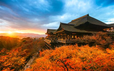 Download Wallpapers Kiyomizudera Temple 4k Japanese Landmarks Autumn