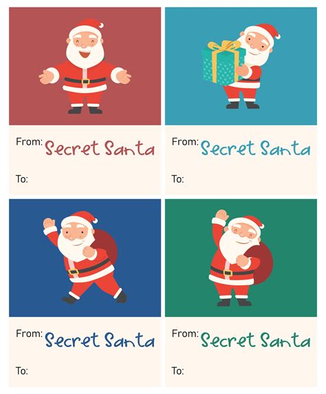 10 best printable secret santa cards pdf for free at