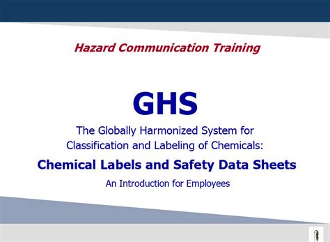 Training Presentation Hazcom Container Labeling And Safety Data