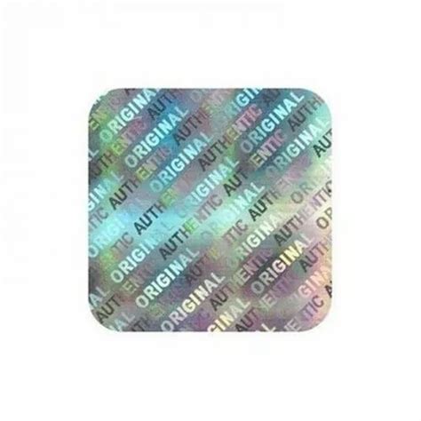 Paper Foil Glossy Square Hologram Sticker Packaging Type Packet Rs 4