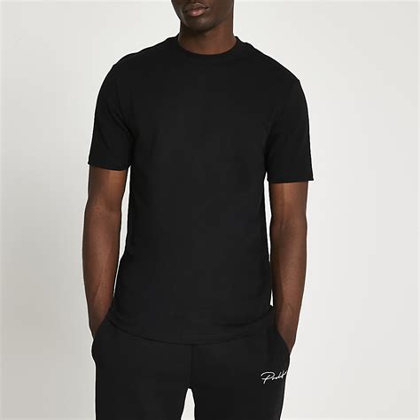 Black Premium Slim Fit T Shirt River Island