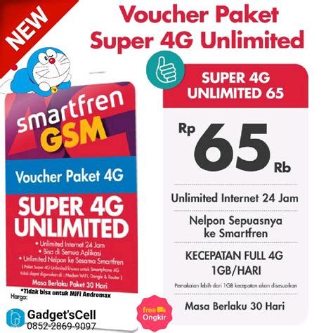 Dapatkan internet super cepat dengan jaringan 4g terbaik. Jual Smartfren Paket Super 4G Unlimited di lapak Adityo ...