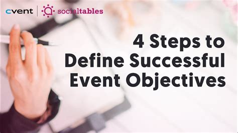 Define Event Goals And Objectives 4 Essential Steps Youtube