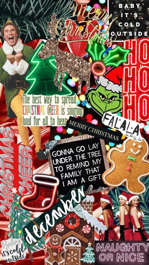 Christmas Vsco Collage Wallpaper Iphone Christmas Cute Christmas