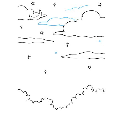 How To Draw A Night Sky Really Easy Drawing Tutorial