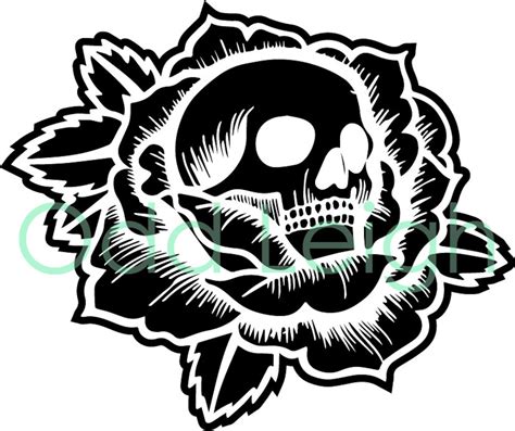 Skull Rose 1 Svg Cut File Cricut - Etsy