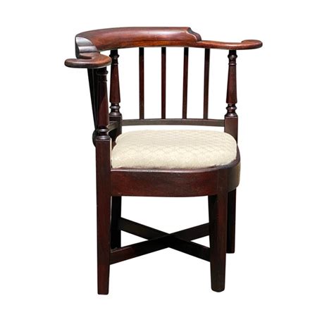 18th Century Antique Queen Anne Boston Mahogany Corner Chair