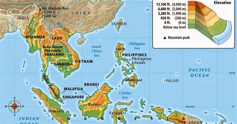 The other importance of the map or the other important role that the map actually plays is spreading the knowledge of the geographical division, among the students and other enthusiasts, who want to have the knowledge about their geographical boundaries. Physical Maps of Southeast Asia - Free Printable Maps