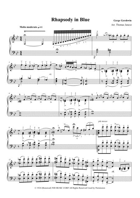 43 Rhapsody In Blue Easy Piano Rhapsody In Blue Sheet Music