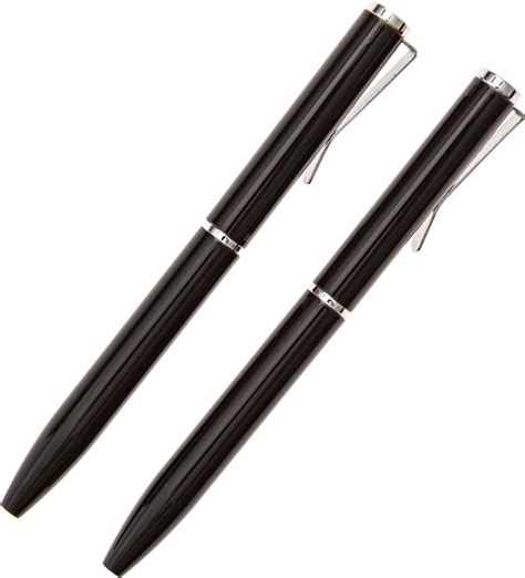 Narwhalco Set Of 2 Black Small Pens 335 For Pocket Wallet Planner