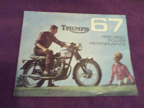 1967 Triumph Motorcycle Sales Brochurereprint All 1967 Model Triumph