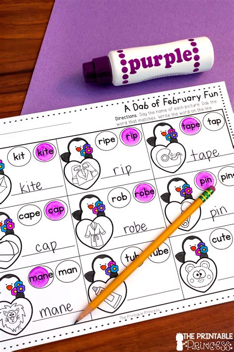 February No Prep Pages Literacy And Math Activities For Kindergarten