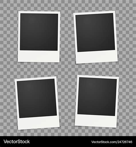 Template For Photo Polaroid Frames Royalty Free Vector Image