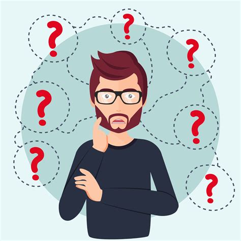 person thinking with question mark free clipart clipart person images