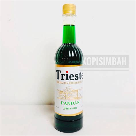 Jual Syrup Trieste Rasa Pandan 650 Ml Italian Premium Sirup Flavoured