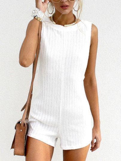cute honeymoon outfits ideas crew neck romper preppy playsuit white outfit summer outfit