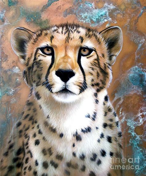 Copper Flash Cheetah Cheetahs Acrylics And Paintings