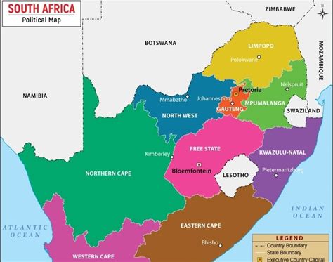 South Africa Map With Provinces And Capitals Map Of World Sexiz Pix