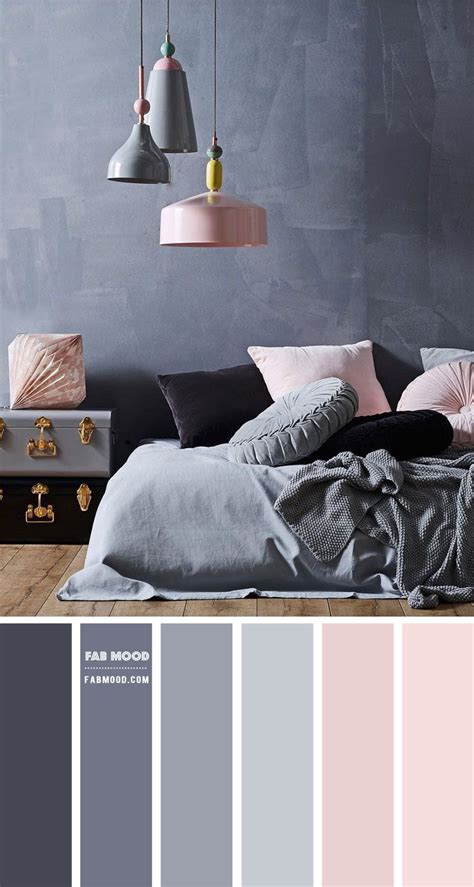 The color scheme create a punch of invigorating freshness and happy mood while black and gray keep it. Blush and Grey Bedroom Colour Scheme in 2020 | Bedroom ...
