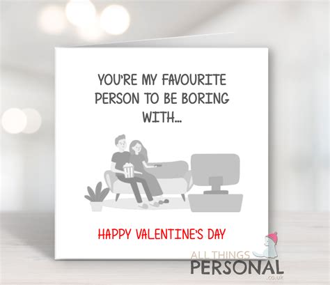 Favourite Person To Be Boring With Valentines Day Card All Things Personal