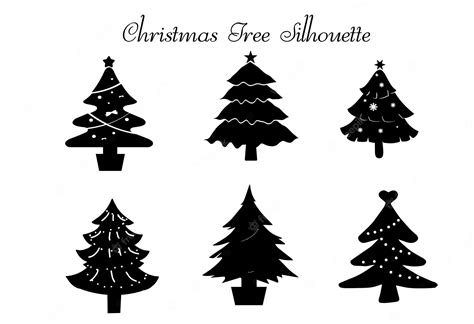 Premium Vector Christmas Tree Silhouette Vector