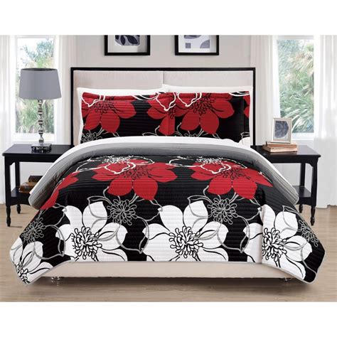 Black And White Flower Bedding Vclife Black Floral Duvet Cover Set