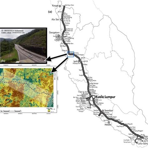 A Location Of Study Area Along Northsouth Highway Malaysia