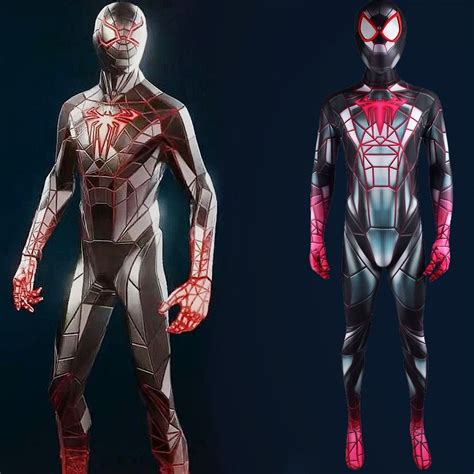 Ps5 Spiderman Miles Morales 2021 Programmable Matter Suit Cosplay