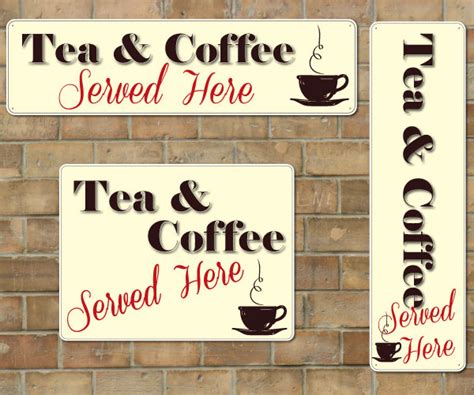 Jaf Graphics Tea And Coffee Shop Sign Cafe Restaurant Advertising Sign