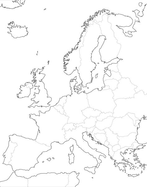 Carte Europe Vierge Voyage Carte Plan