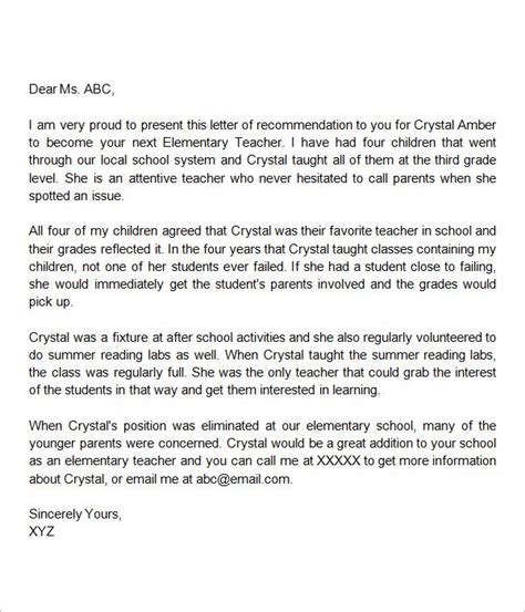 A math teacher recommendation letter can be for a teacher at any grade level including elementary, middle or high school. 13 + Letters of Recommendation for Teacher | Teacher ...