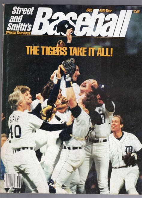 1985 Street And Smiths Baseball Yearbook Magazine Detroit Tigers Wins