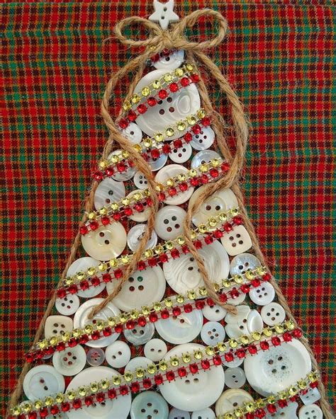 Button Christmas Tree Etsy In 2021 Christmas Button Crafts